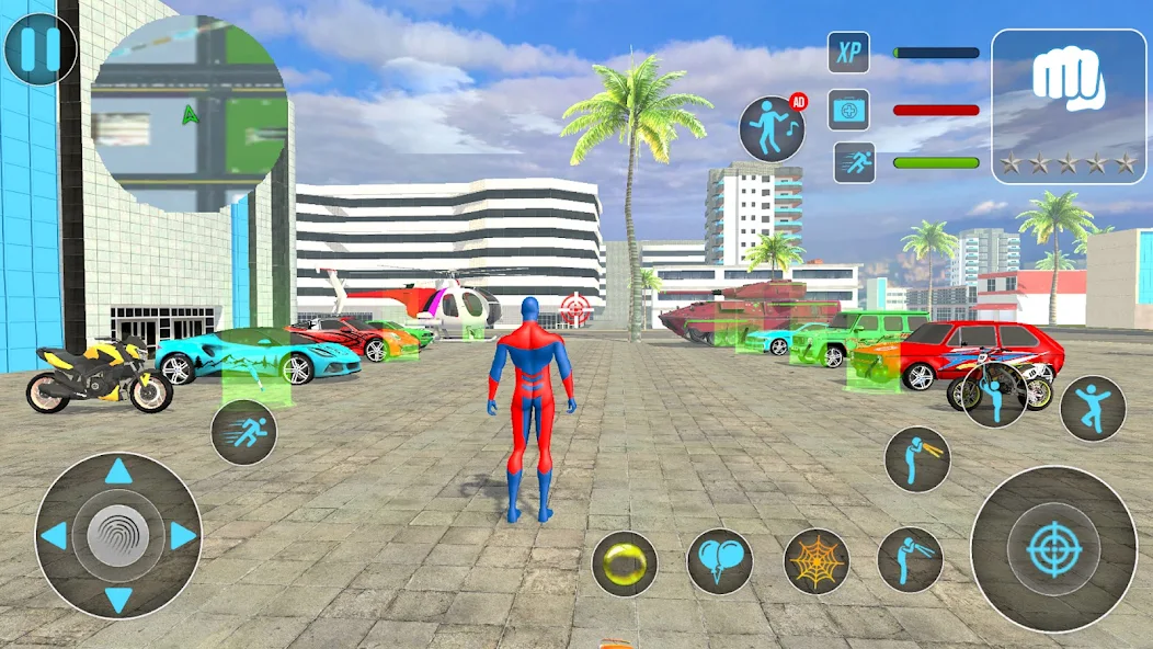 Flying Rope Hero Rescue City